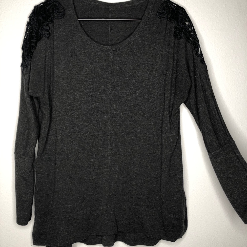 Embroidered shoulder top